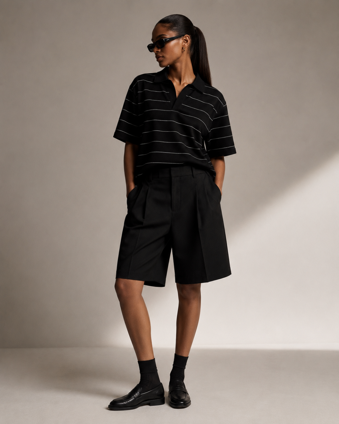 NOIR SIGNATURE BERMUDA SHORTS